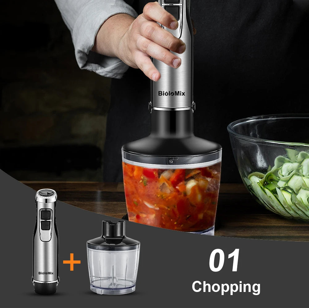 Biolomix Stabmixer HB1200 – Der leistungsstarke 4-in-1 Handmixer für Ihre Küche