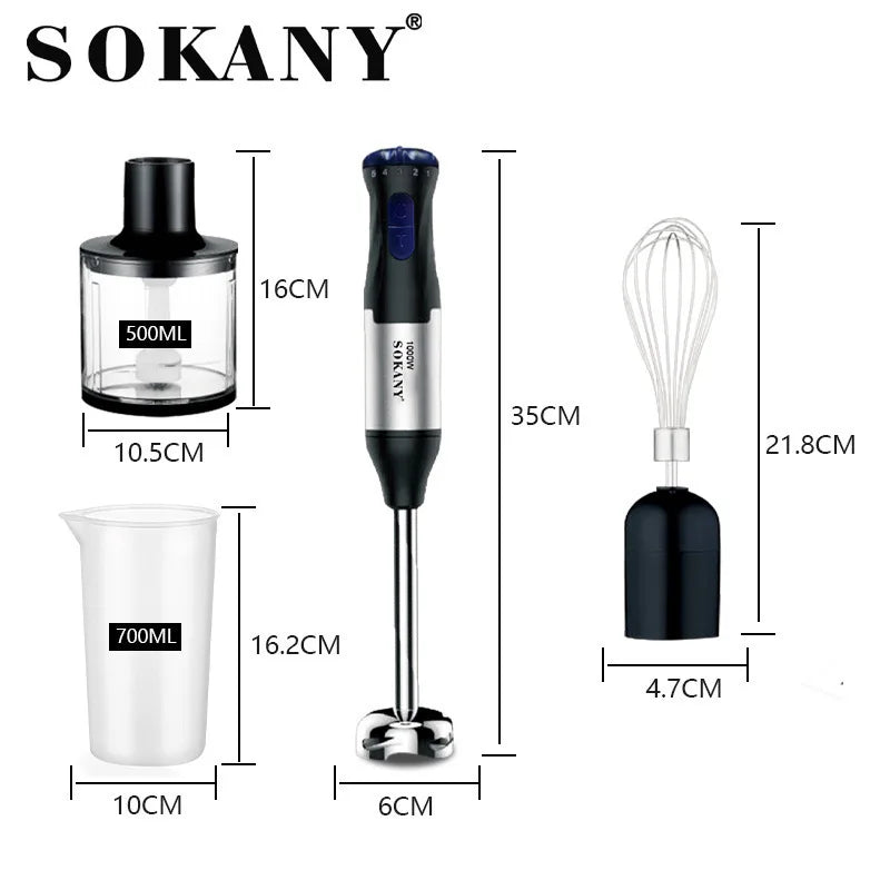 Sokany Handmixer 1000W – All-in-One Mixer für Ihre Küche