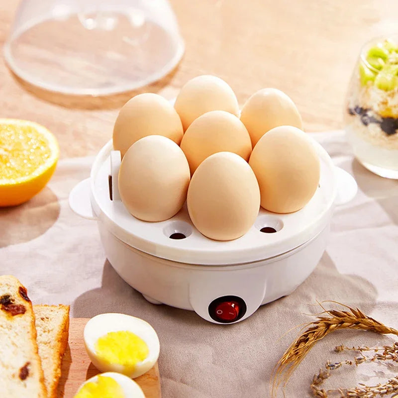 Kompakter Eierkocher für 7 Eier – Dämpfen und Kochen leicht gemacht