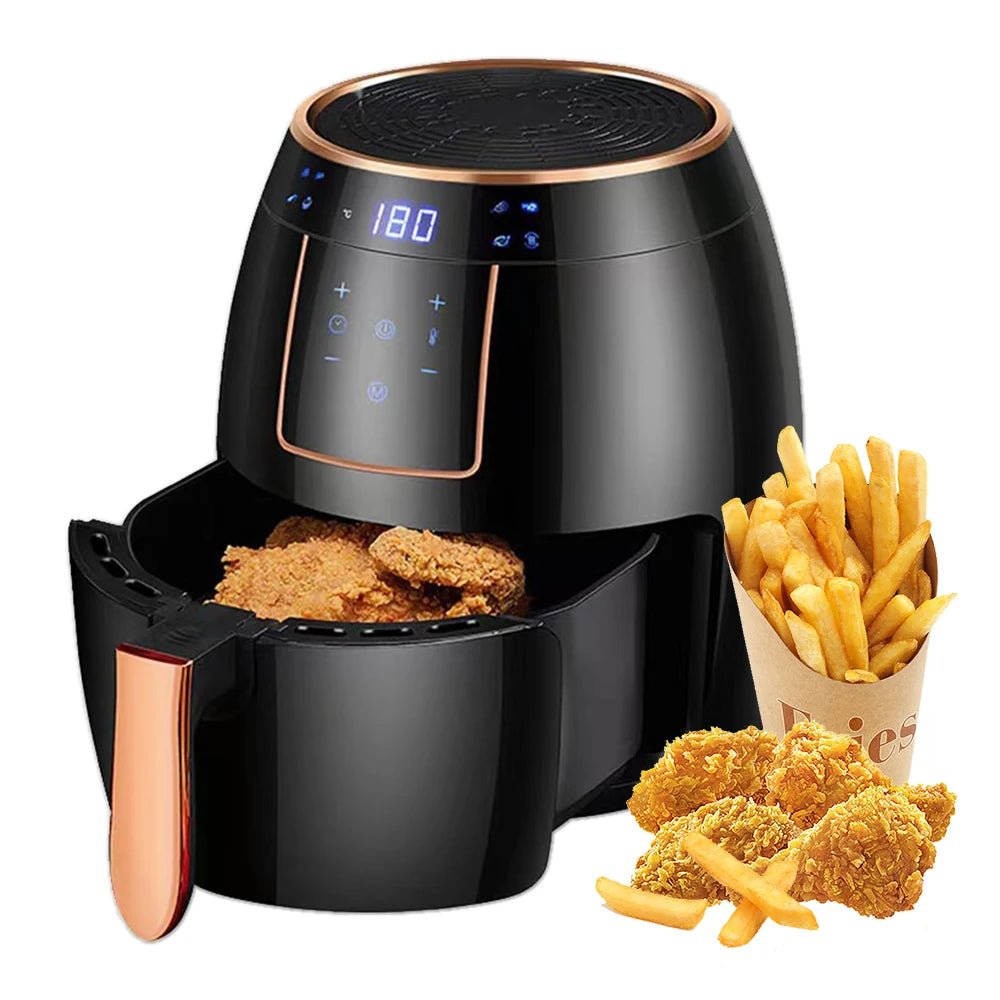 Heißluftfritteuse von Romellar – Gesund frittieren ohne Öl! 5,5L