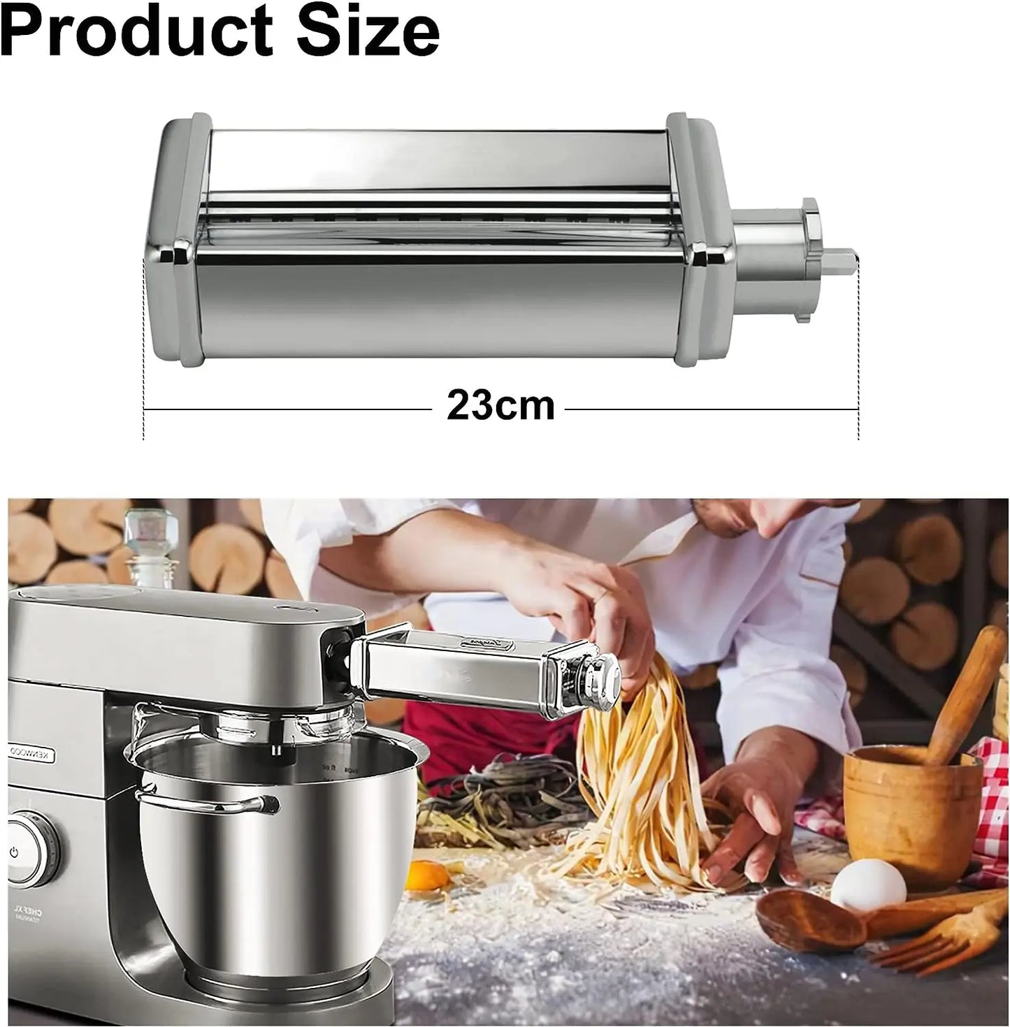 COFUN Nudelset für Kenwood Küchenmaschinen – Lasagne-Walze & Pasta-Schneider