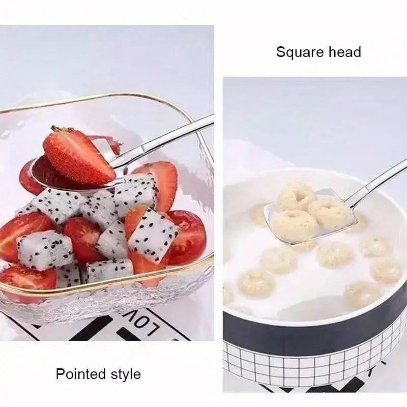 Kreative Schaufellöffel aus Edelstahl - Set 4 Stück für Desserts und Eis