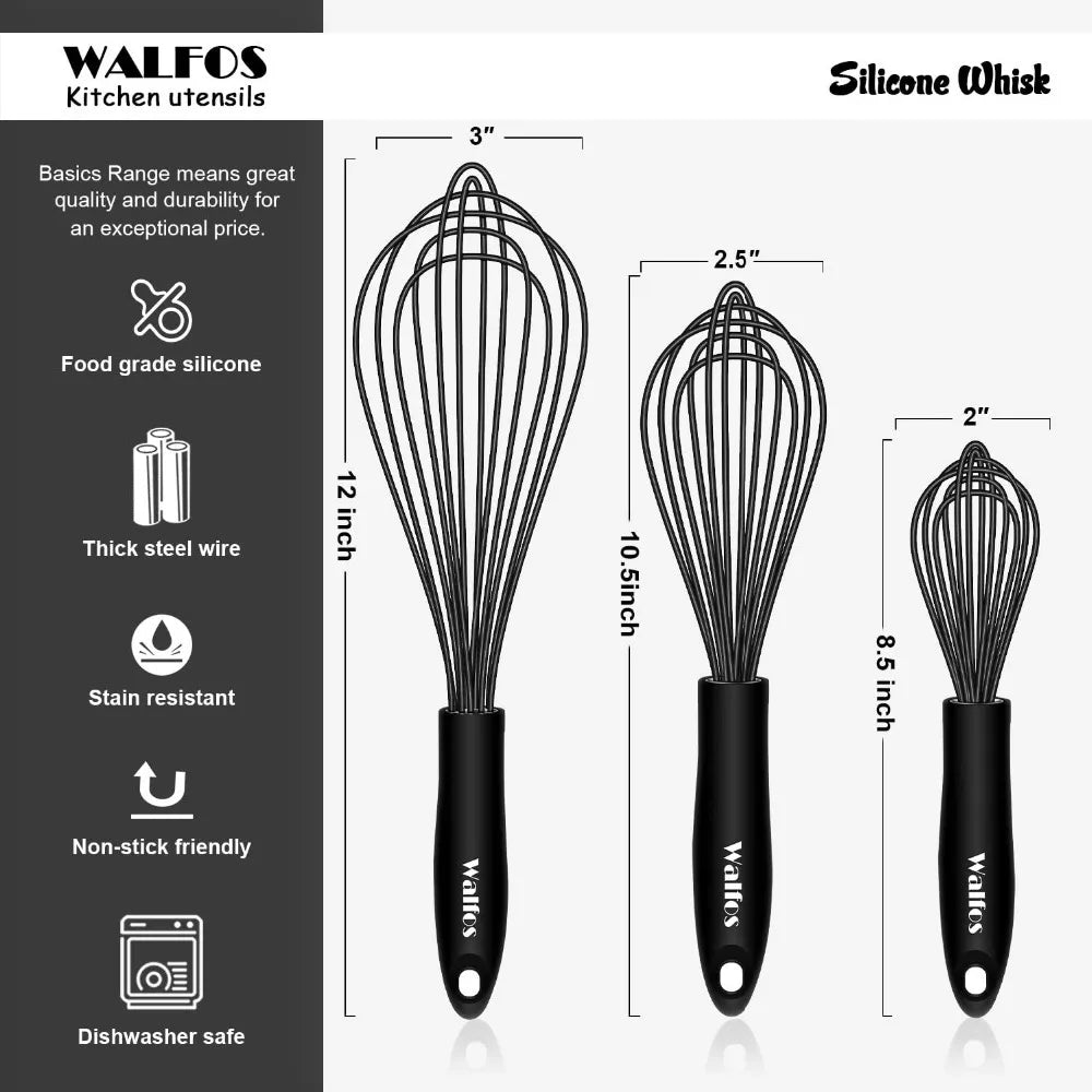 WALFOS Silikon-Ei-Schneebesen | Multifunktionales Küchenzubehör