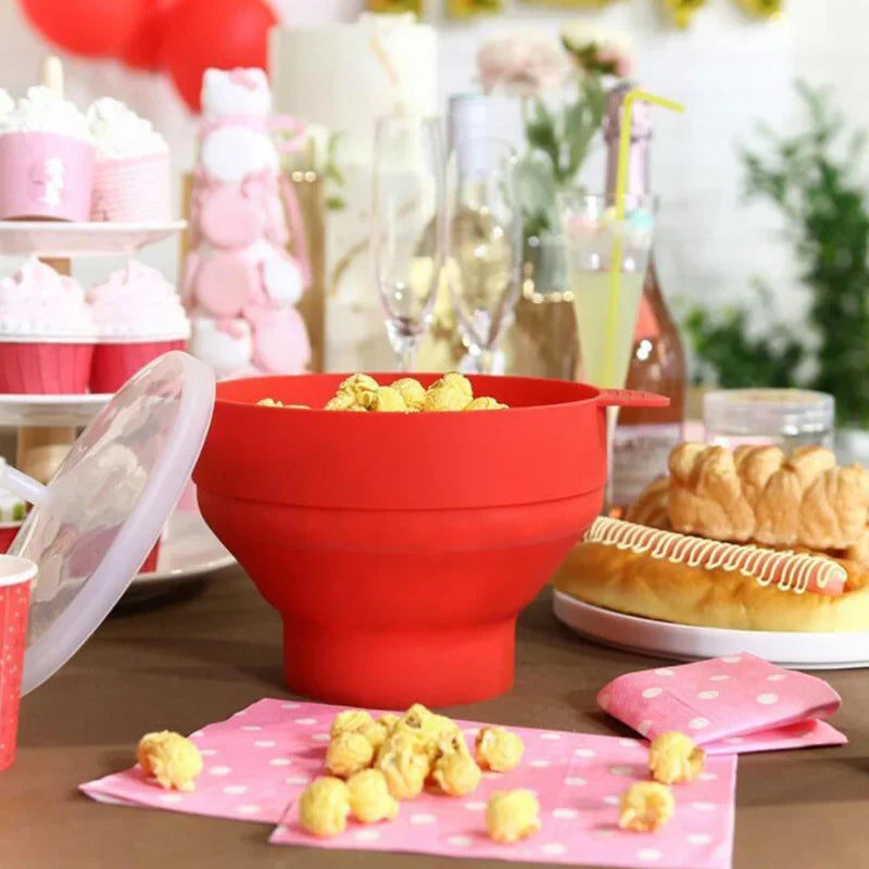 Silikon Popcornschale Mikrowelle – Faltbare Popcorn Maker für Zuhause