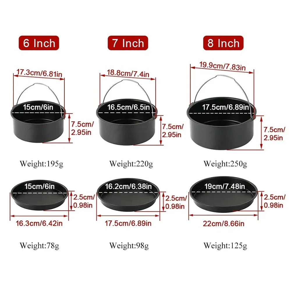 Antihaft Kuchenform 6/7/8 Zoll – Ideal für Pizza, Kuchen und mehr