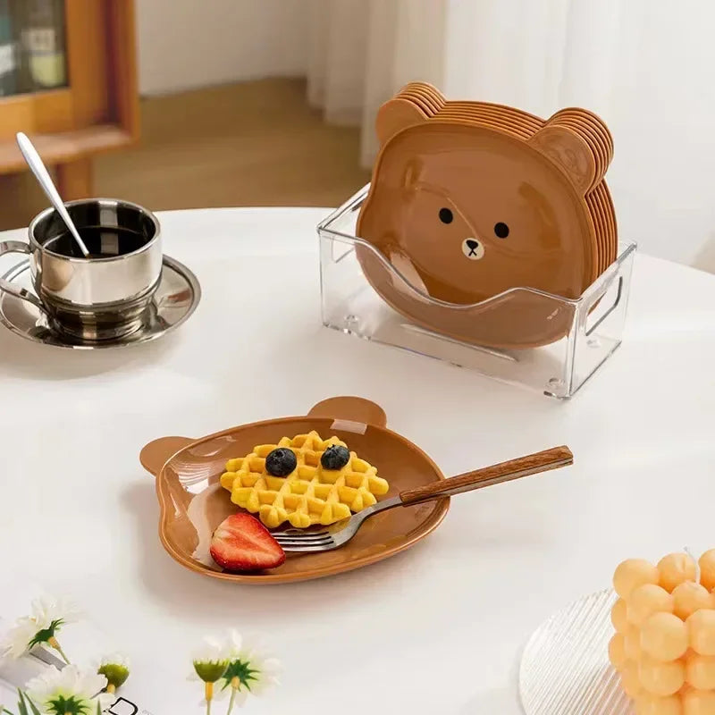 Little Bear Dinner Plate – Niedlicher Cartoon Teller für Snacks & Früchte