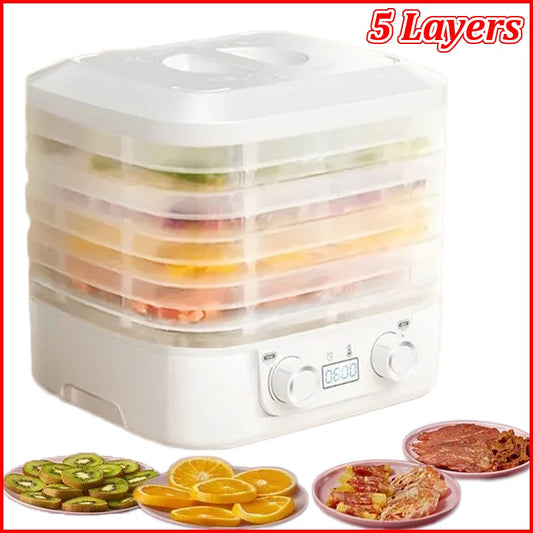 5-Schicht Obsttrockner – Intelligenter Lebensmittel-Dehydrator mit Thermostat