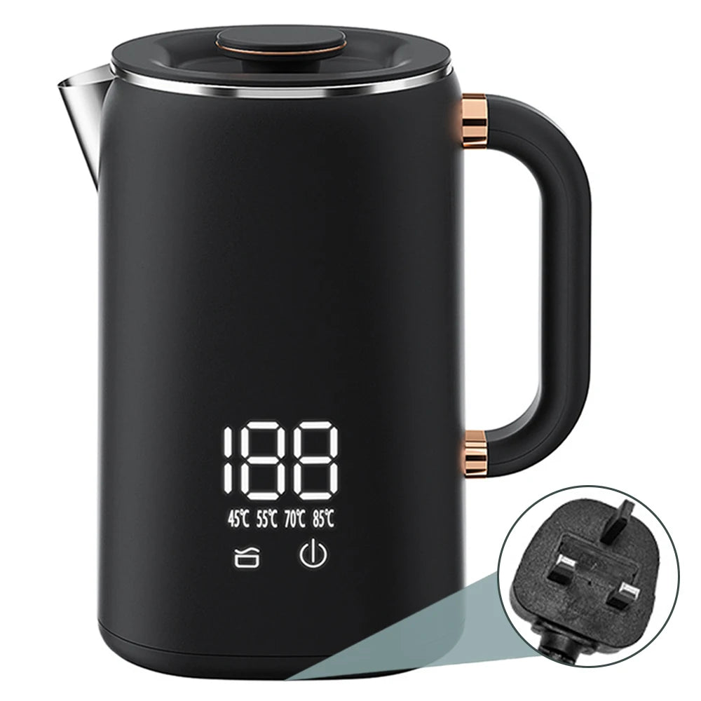 Edelstahl Wasserkocher mit Temperatursteuerung | 1,7L für Tee, Kaffee & mehr