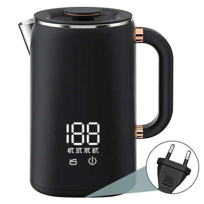 Edelstahl Wasserkocher mit Temperatursteuerung | 1,7L für Tee, Kaffee & mehr