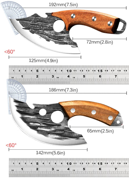 Handgeschmiedetes Küchenmesser – Edelstahl Klinge mit Holzgriff für Präzision | Top Qualität