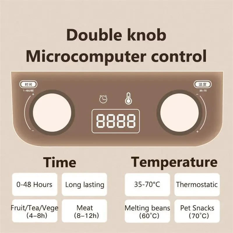 5-Schicht Obsttrockner – Intelligenter Lebensmittel-Dehydrator mit Thermostat