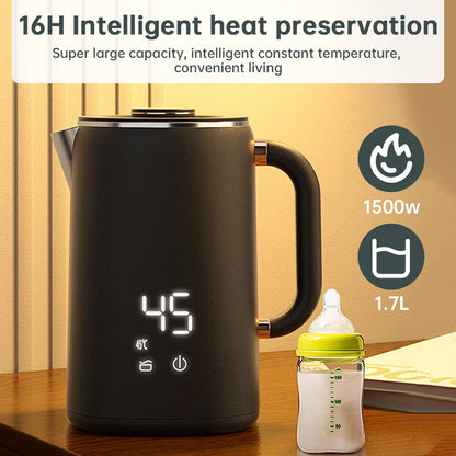 Edelstahl Wasserkocher mit Temperatursteuerung | 1,7L für Tee, Kaffee & mehr