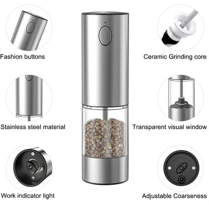 Automatische Salz- und Pfeffermühle FLYMUYU – Elegantes Design & Einfache Handhabung